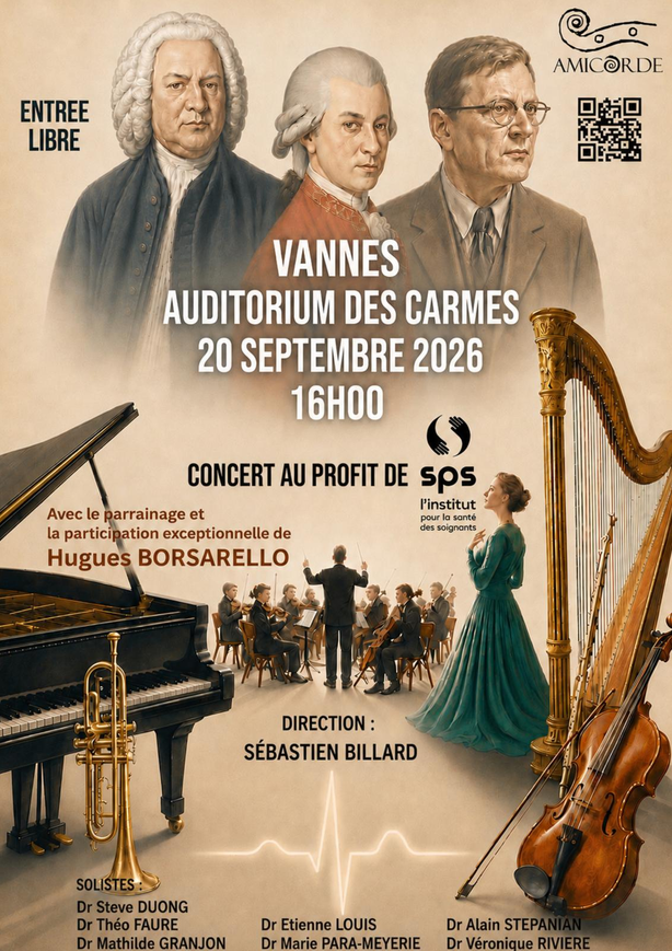 Concert caritatif Vannes 20 septembre 2026
